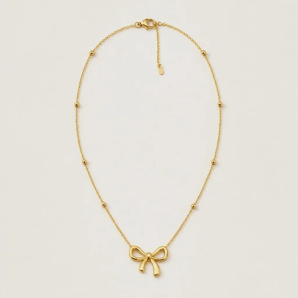 Bow Knot Pendant Necklace
