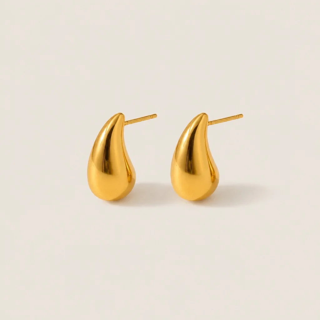 Chunky Teardrop Stud Earrings