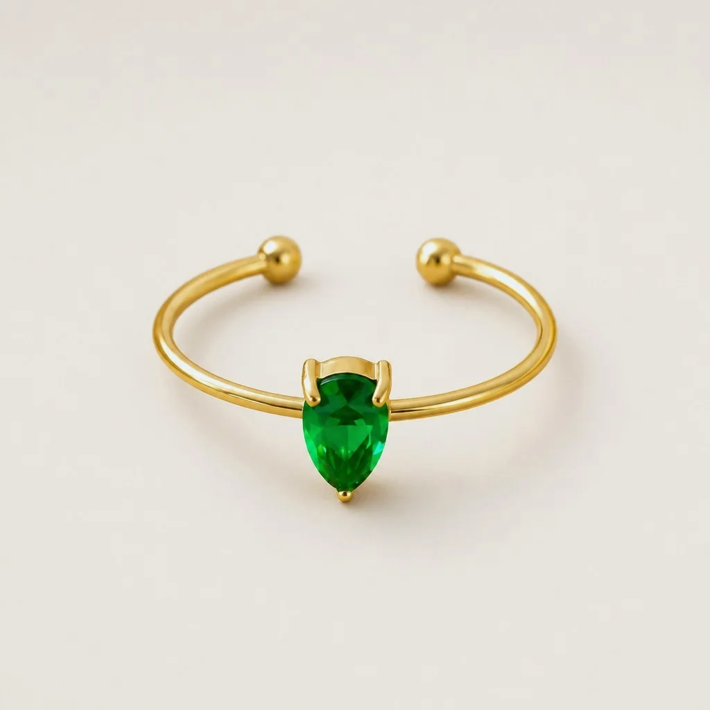 Emerald Whisper Ring, studio shot
