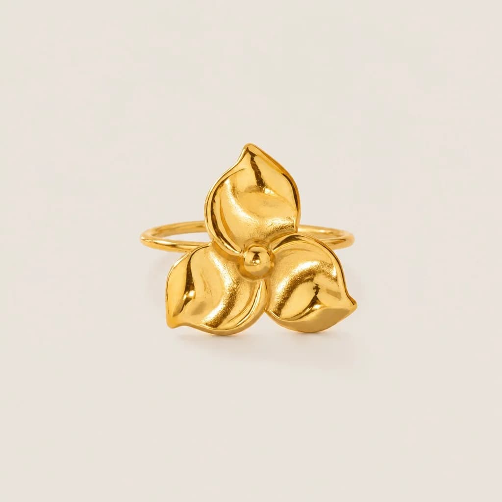 Sun and Moon Bloom Ring, studio shot