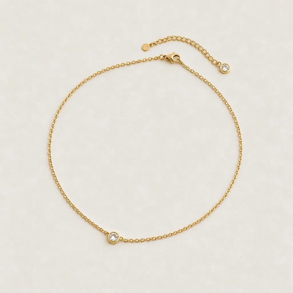 Serene Whisper Dot Necklace, studio shot
