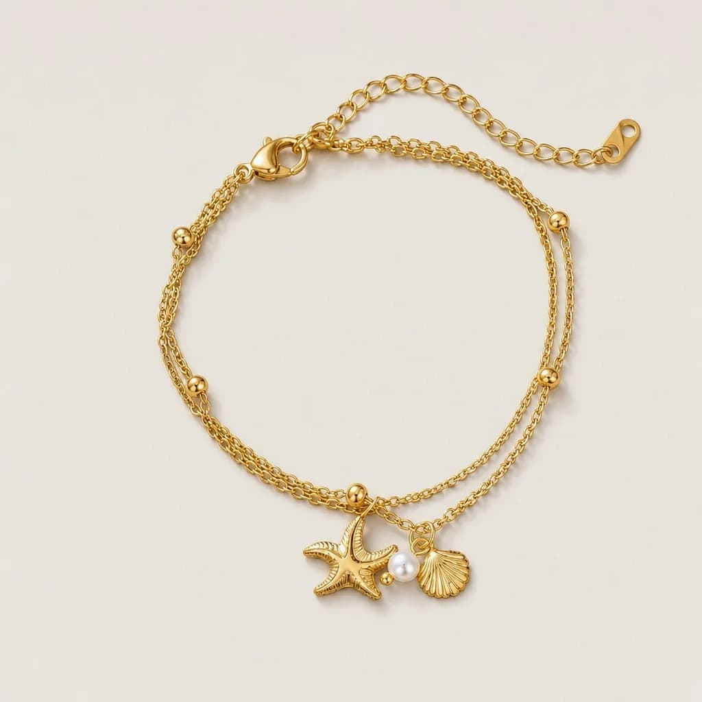 Shore Duo Layered Bracelet, studio shot