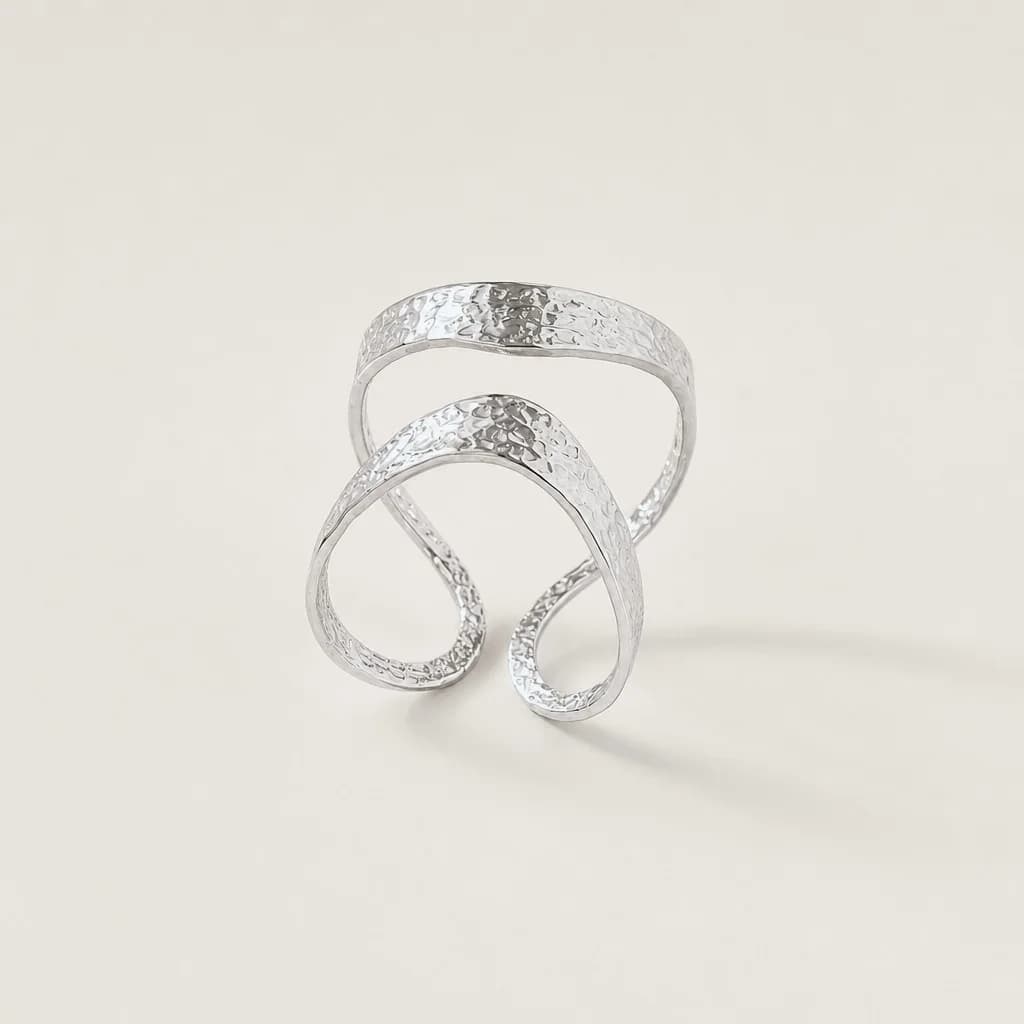 Silver Tide Ring, studio shot