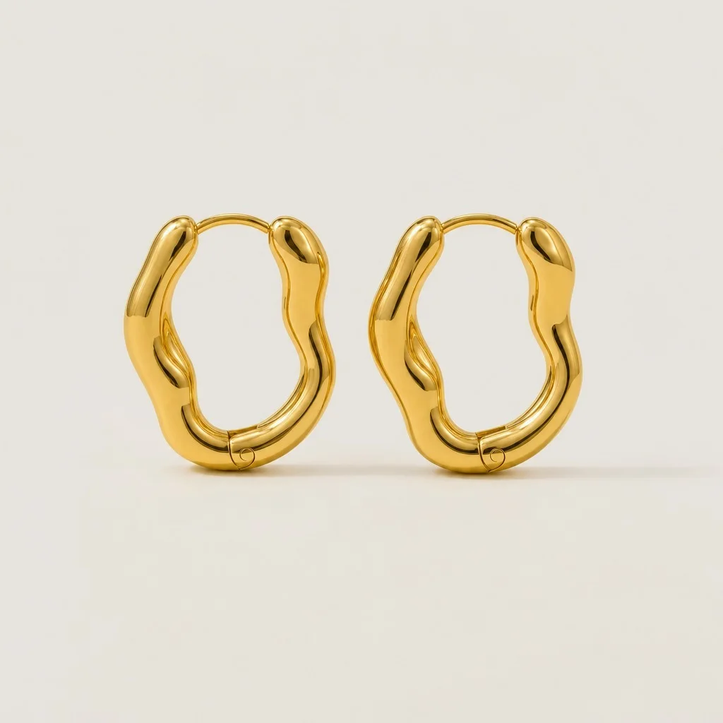 Wavy Hoop Earrings