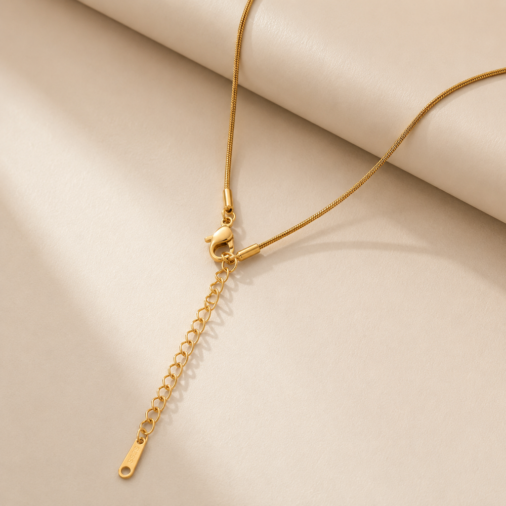 Gold Snake Chain Necklace — 18K Gold Plated Stainless Steel