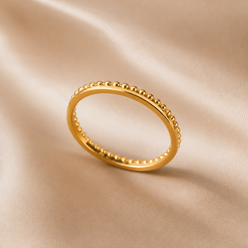 Gold ring basic everyday wear, double layered