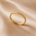 Gold ring basic everyday wear, double layered