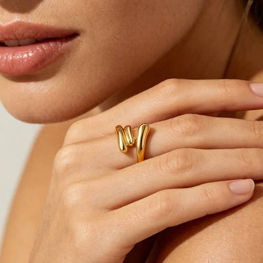 Golden Drop Ring