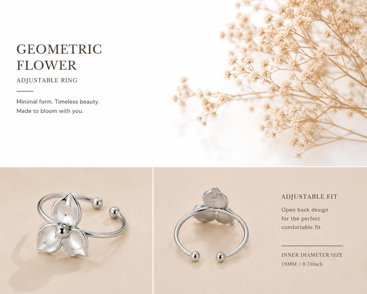 Sun and Moon Bloom Ring