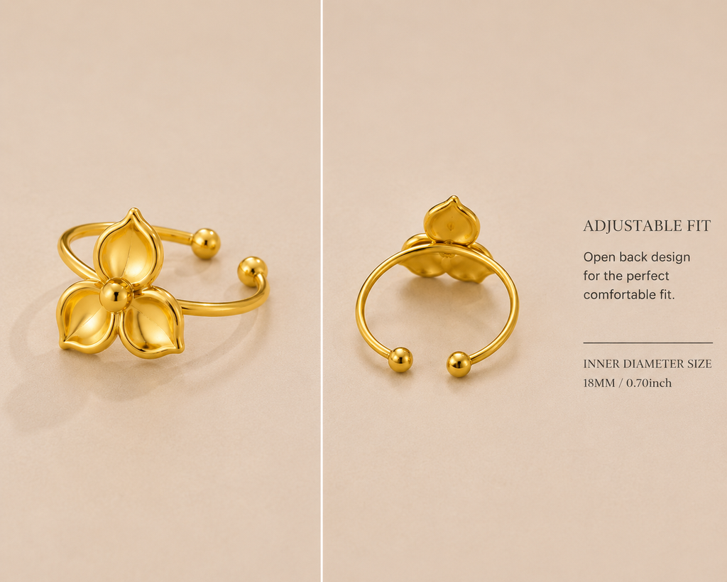 Sun and Moon Bloom Ring