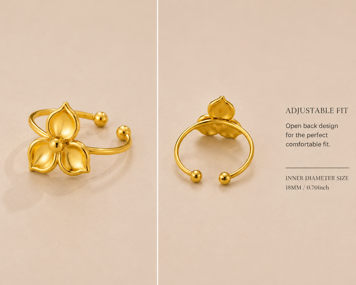 Sun and Moon Bloom Ring
