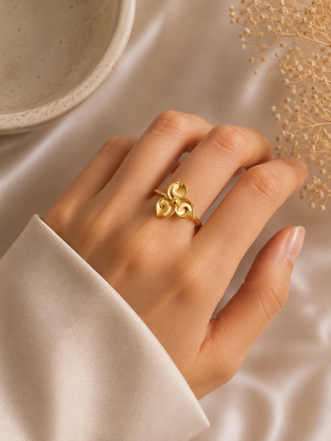 Sun and Moon Bloom Ring