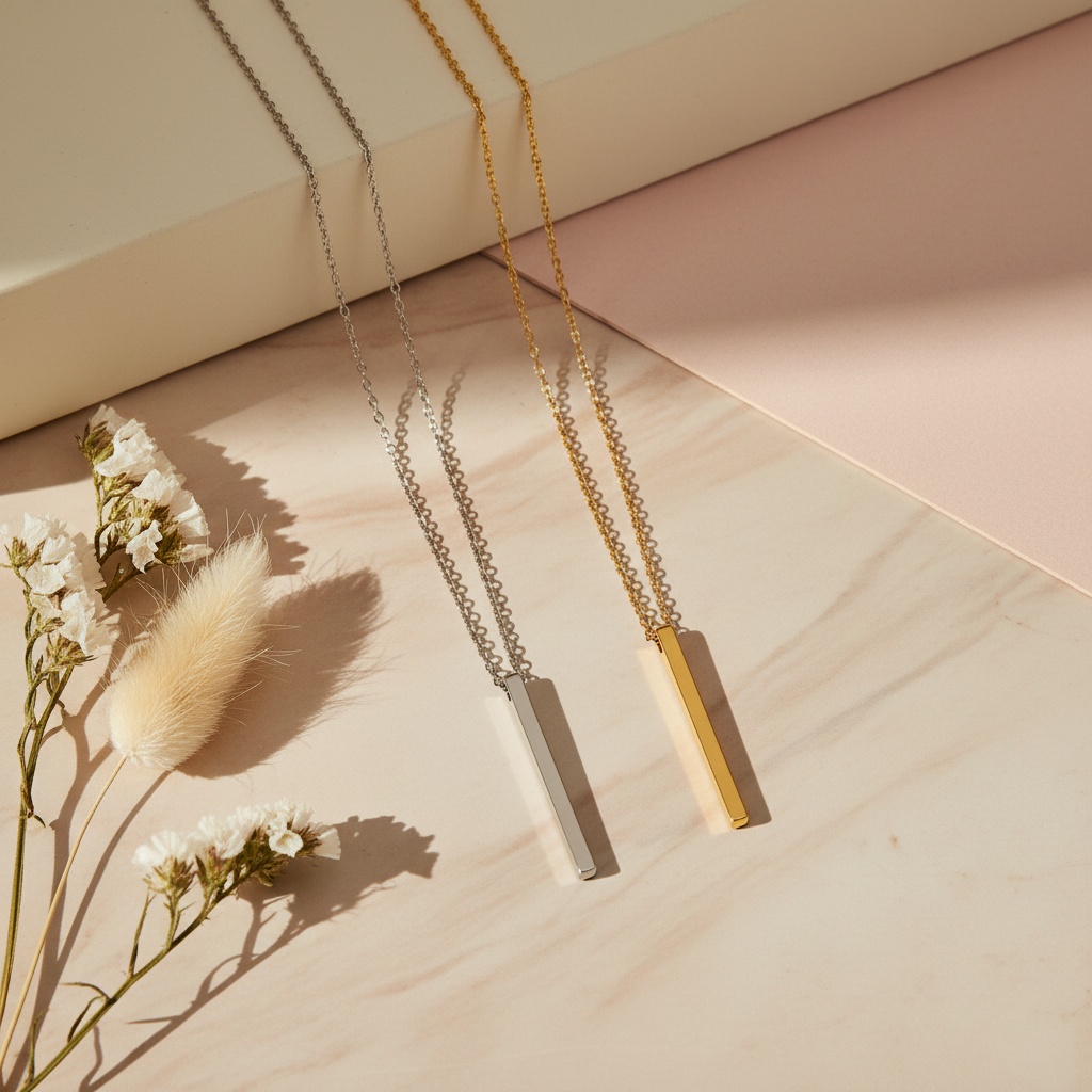 Gold and silver necklaces waterproof everyday wear jewelry