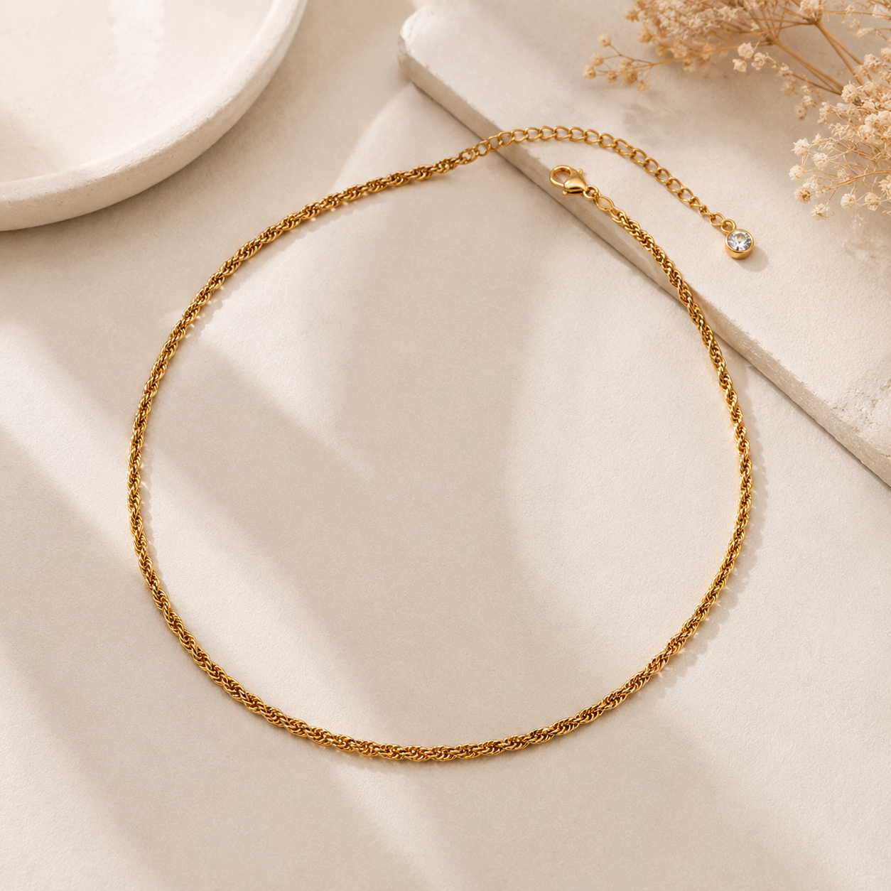 Gold chain necklace unisex chain for everyday wear waterproof