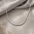 Silver Orbit Chain Necklace – Waterproof 18K Gold Plated Stainless Steel