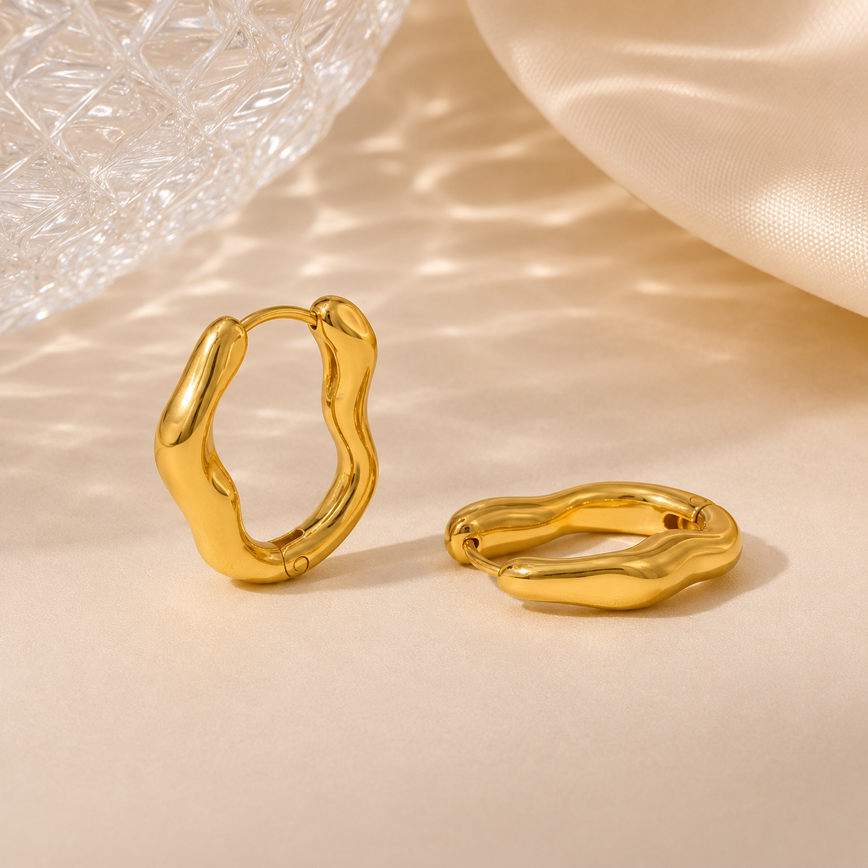 Gold hoop earrings perfect for everyday, office, date wear 